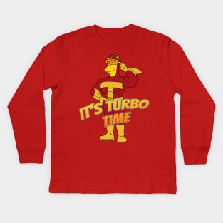 It's Turbo Time Kids Long Sleeve T-Shirt